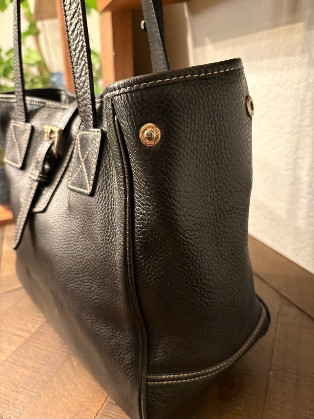Dooney & Bourke Pebbled Leather Tote Black - Picture 7 of 15